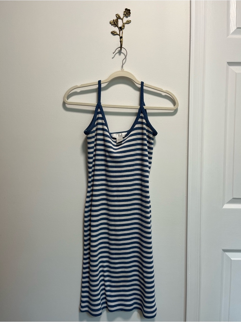The Limited Blue and White Striped Tank Dress